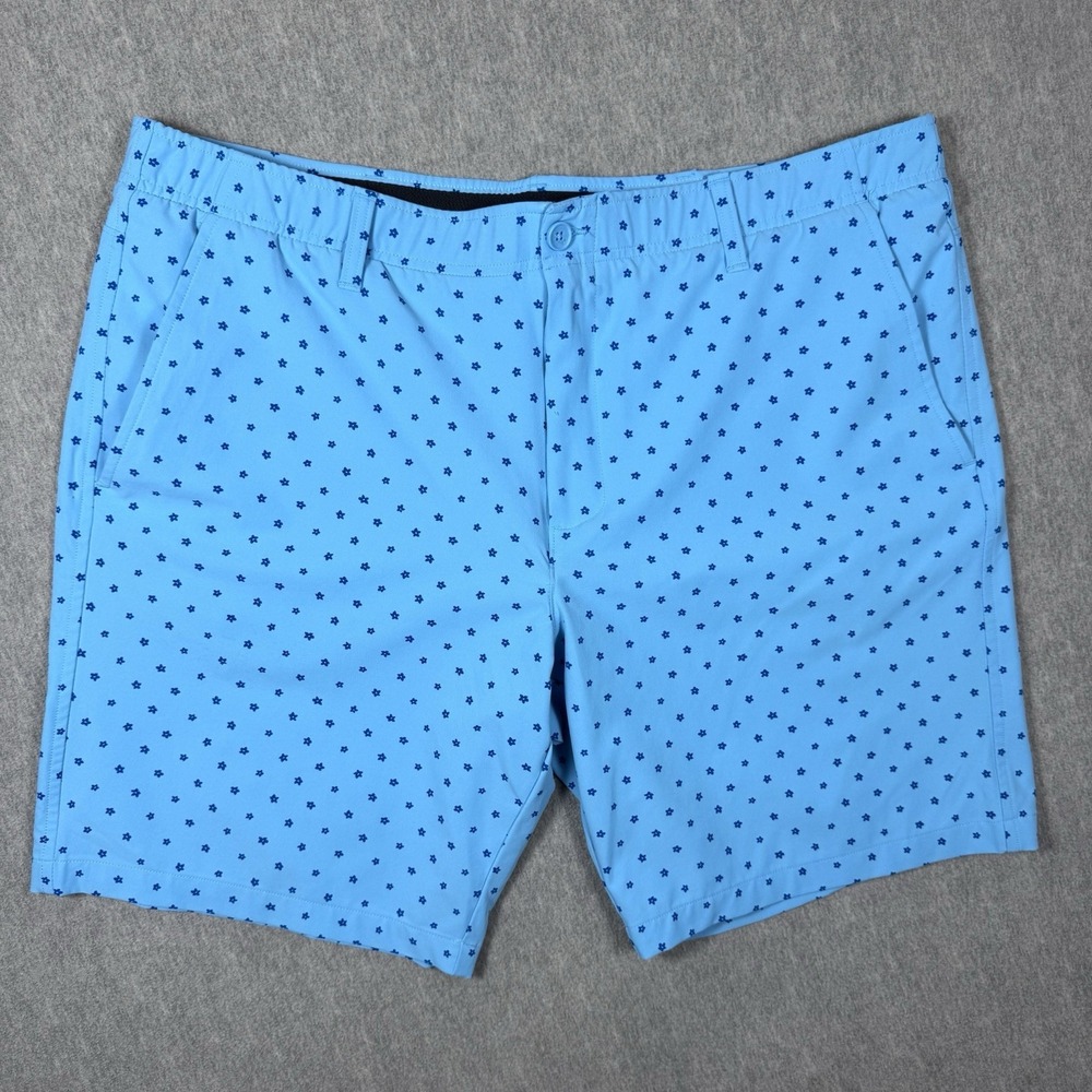 UNDER ARMOUR Golf Shorts Loose Floral Athletic Men's size 42 Blue